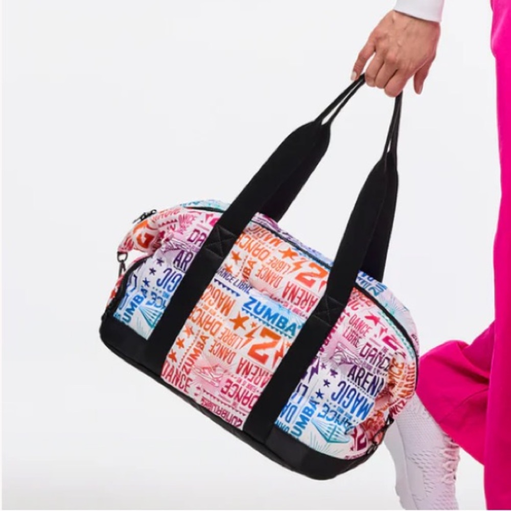 Zumba printed duffel bag - never used